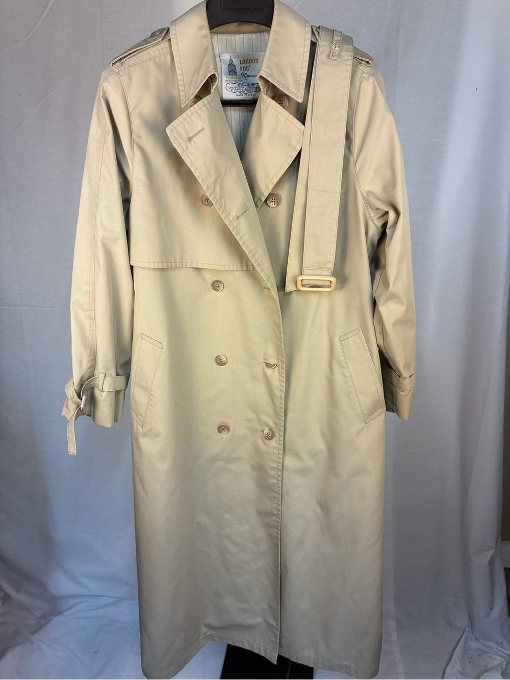 NWOT London Fog Classic Double-Breasted Trench Coat 12R